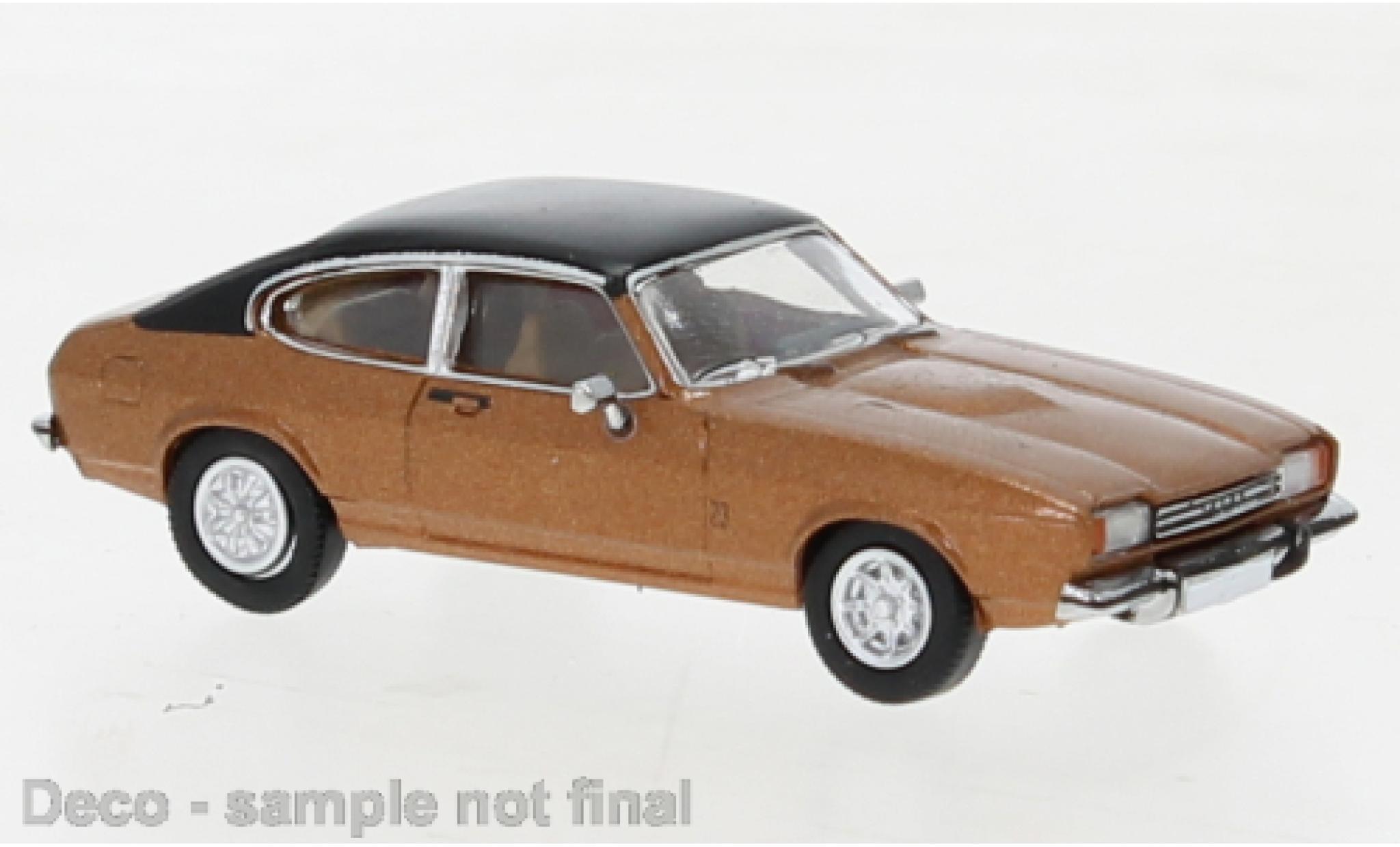 Ford Capri 1/87 PCX87 MK II metallic bruin 1974 modelauto