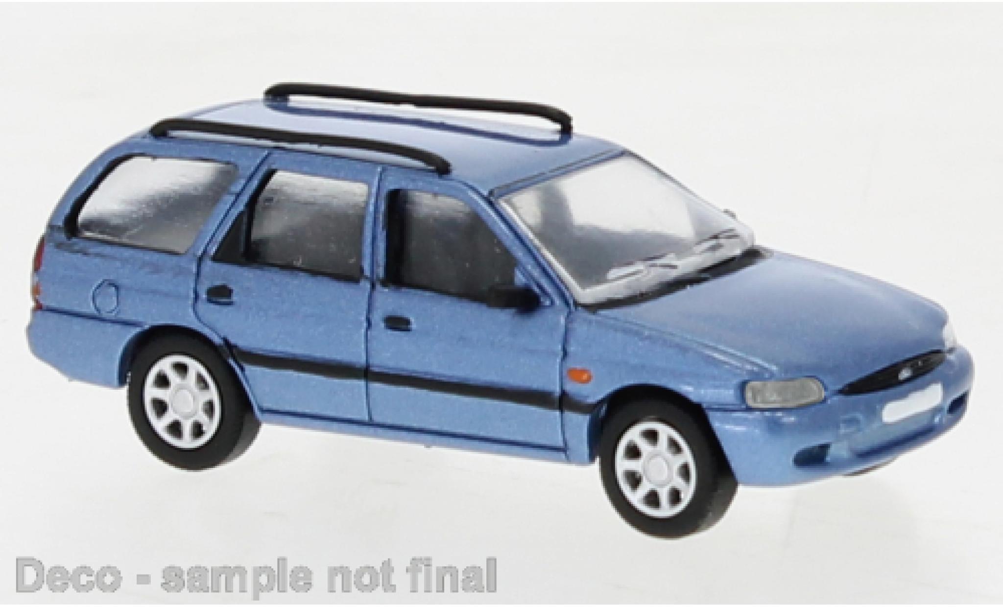 Ford Escort 1/87 PCX87 MK VII Turnier metallic blauw 1995 modelauto