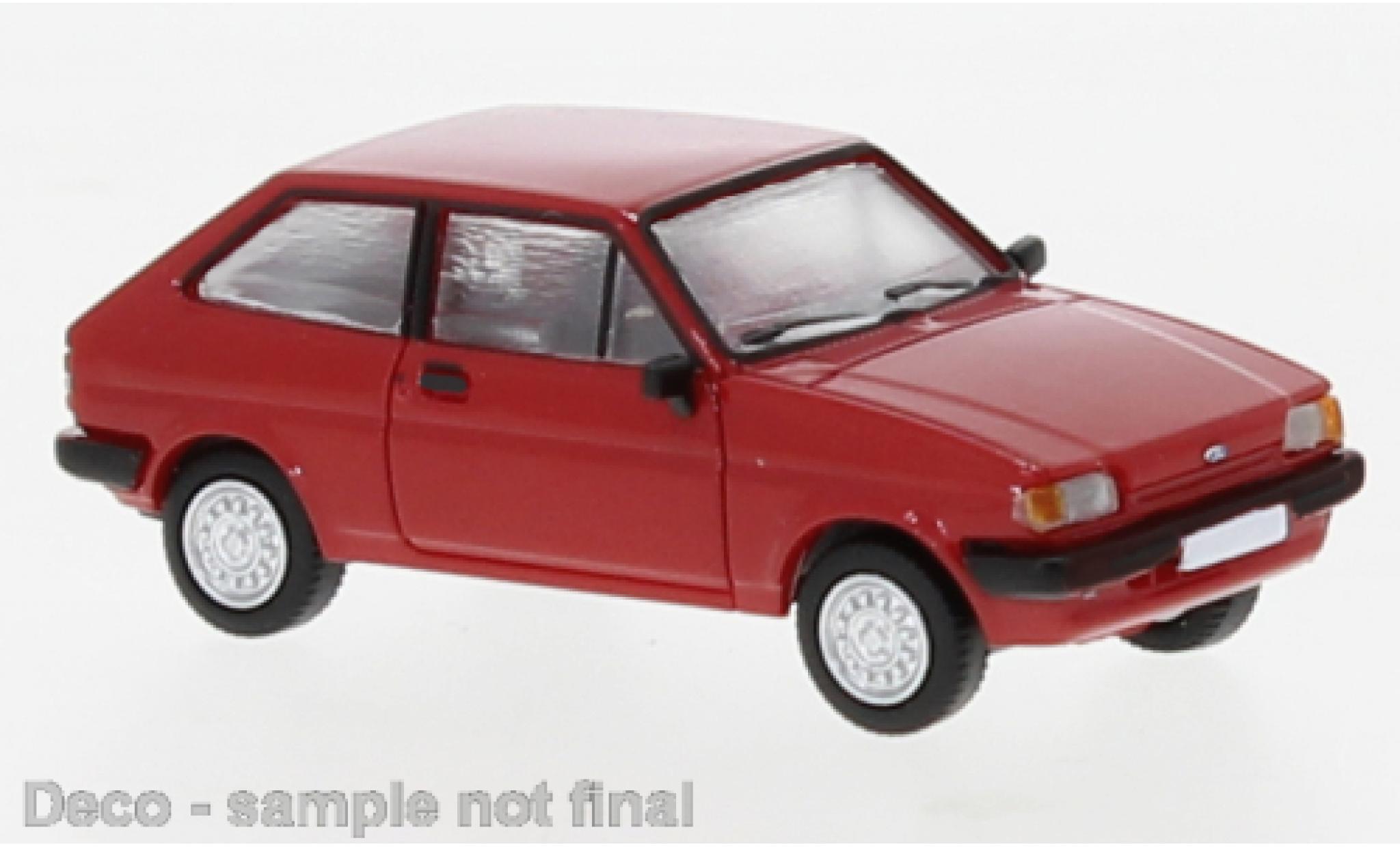 Ford Fiesta 1/87 PCX87 MK II rood 1985 modelauto