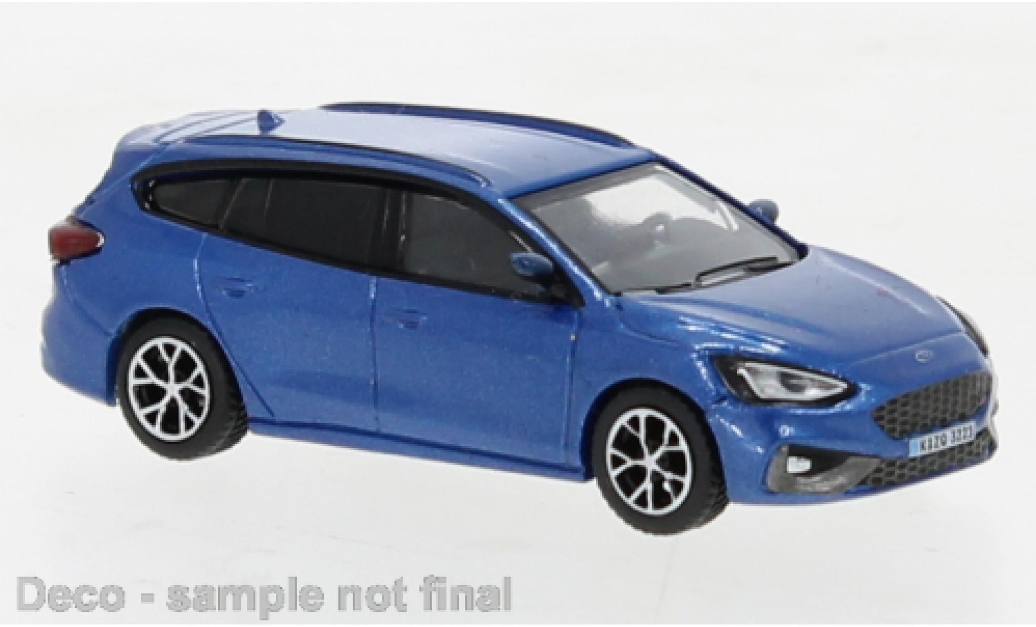 Ford Focus 1/87 PCX87 Turnier ST metallic blauw 2020 modelauto