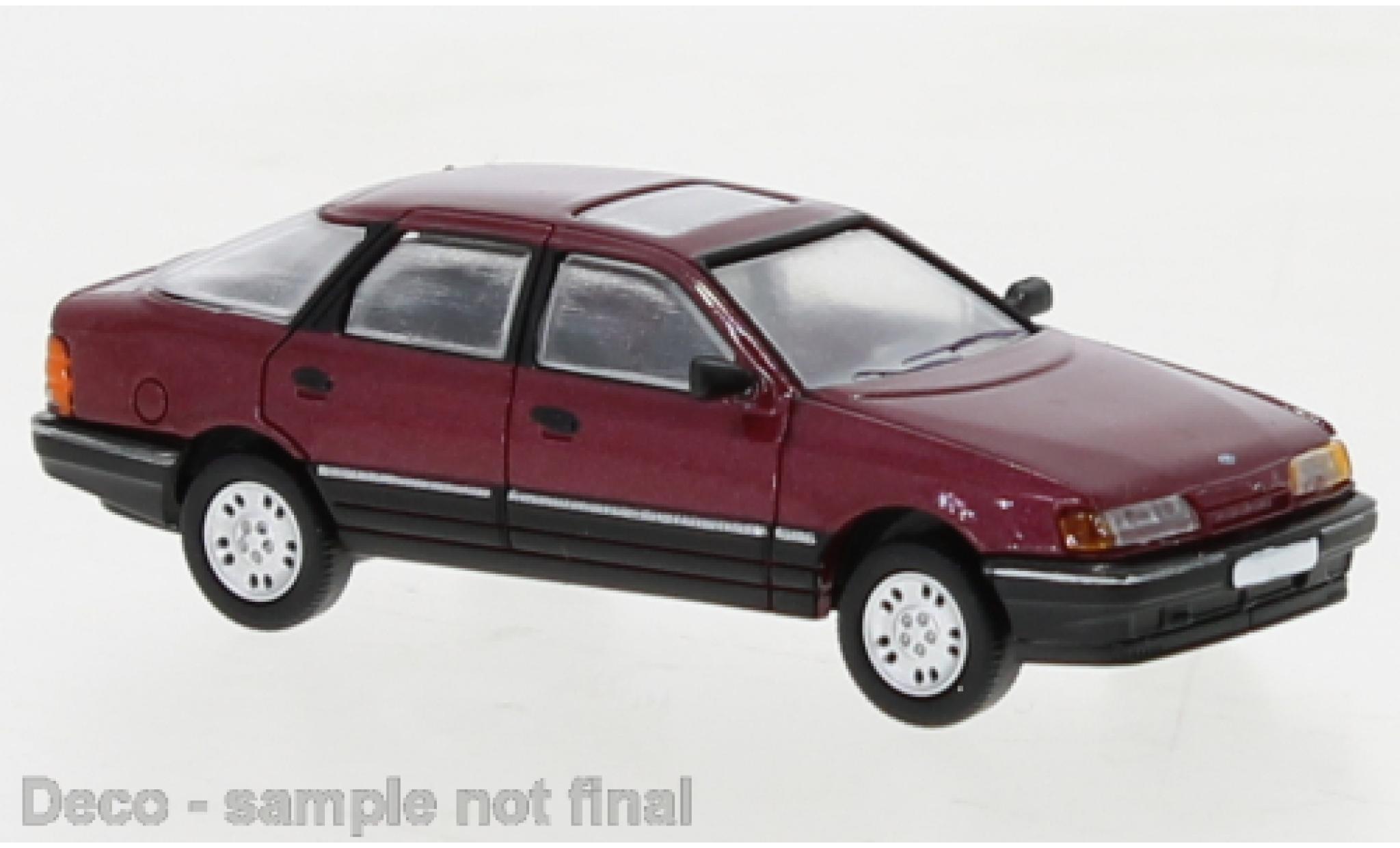 Ford Scorpio 1/87 PCX87 metallic rood fonc&eacute; 1985 modelauto