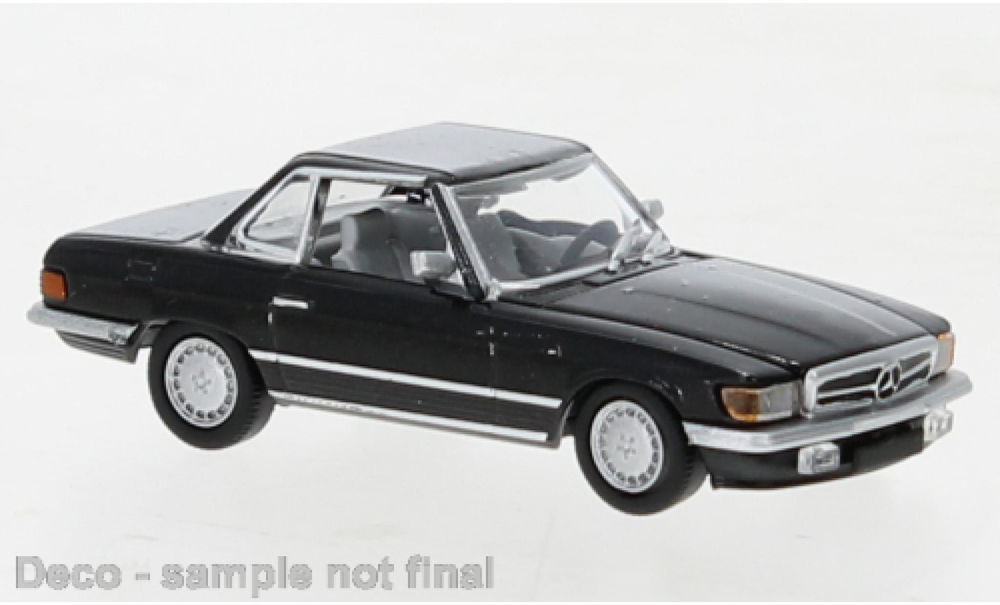 Mercedes Classe SL 1/87 PCX87 SL (R107) metallic zwart 1985 modelauto