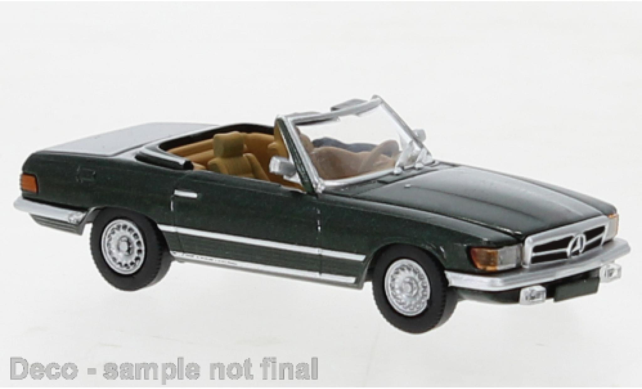 Mercedes Classe SL 1/87 PCX87 SL (R107) metallic groen fonc&eacute; 1971 modelauto
