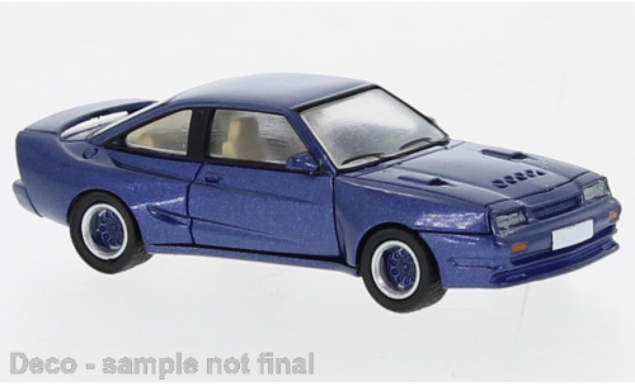 Opel Manta 1/87 PCX87 B Mattig metallic blauw 1991 modelauto