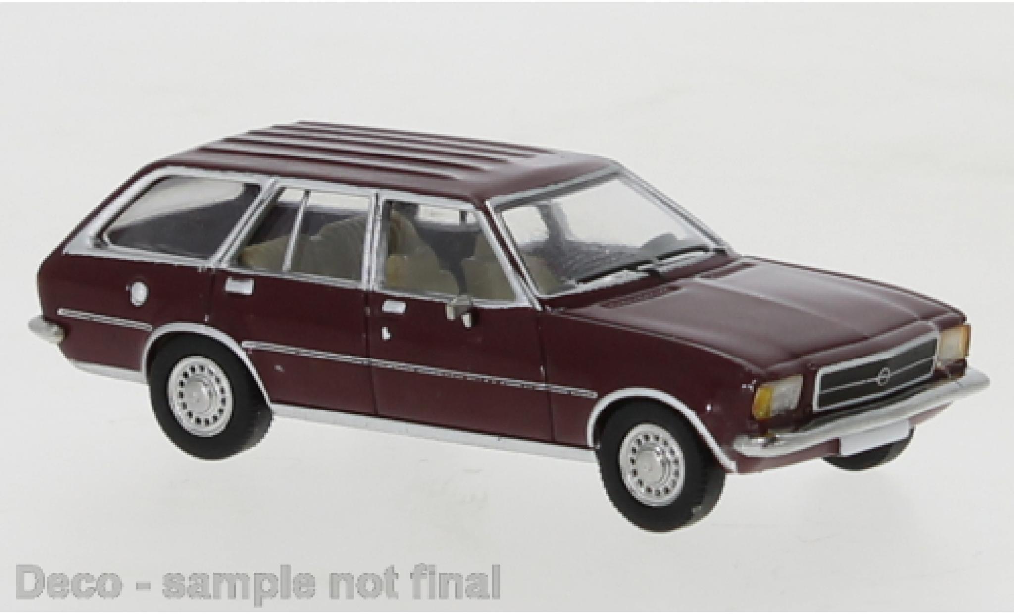 Opel Rekord 1/87 PCX87 D Caravan rood 1972 modelauto