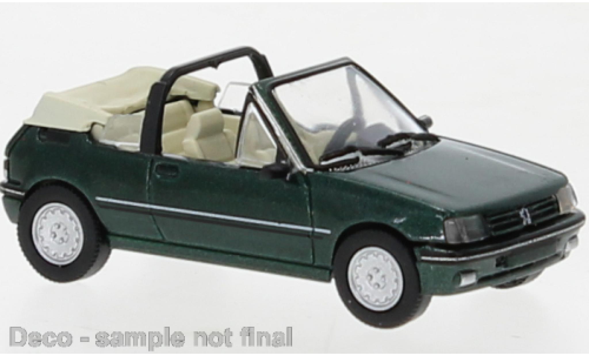 Peugeot 205 1/87 PCX87 cabriolet metallic groen fonc&eacute; 1986 modelauto