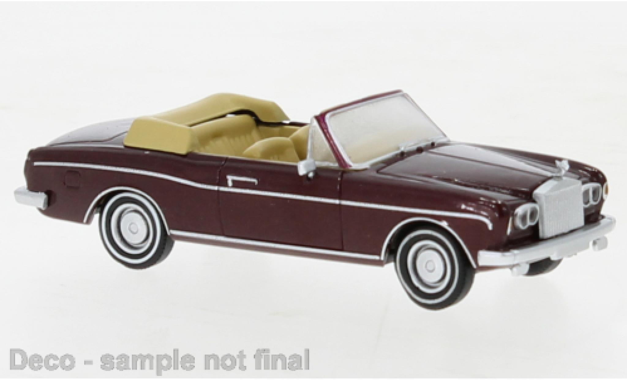 Rolls Royce Corniche 1/87 PCX87 metallic rood fonc&eacute; 1971 modelauto