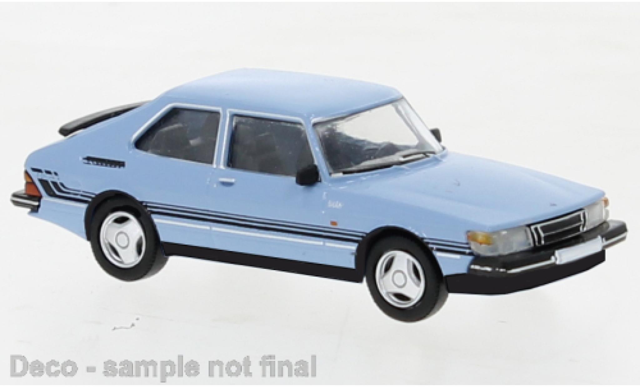 Saab 900 1/87 PCX87 Turbo blauw/Dekor 1986 modelauto