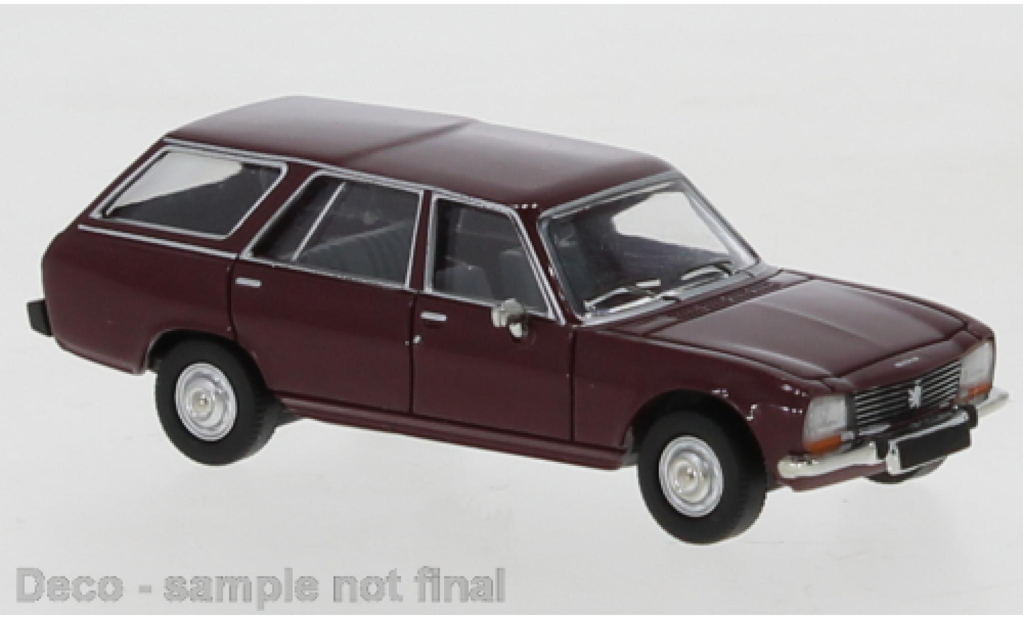 Peugeot 504 1/87 PCX87 Stationwagen rood 1978 modelauto