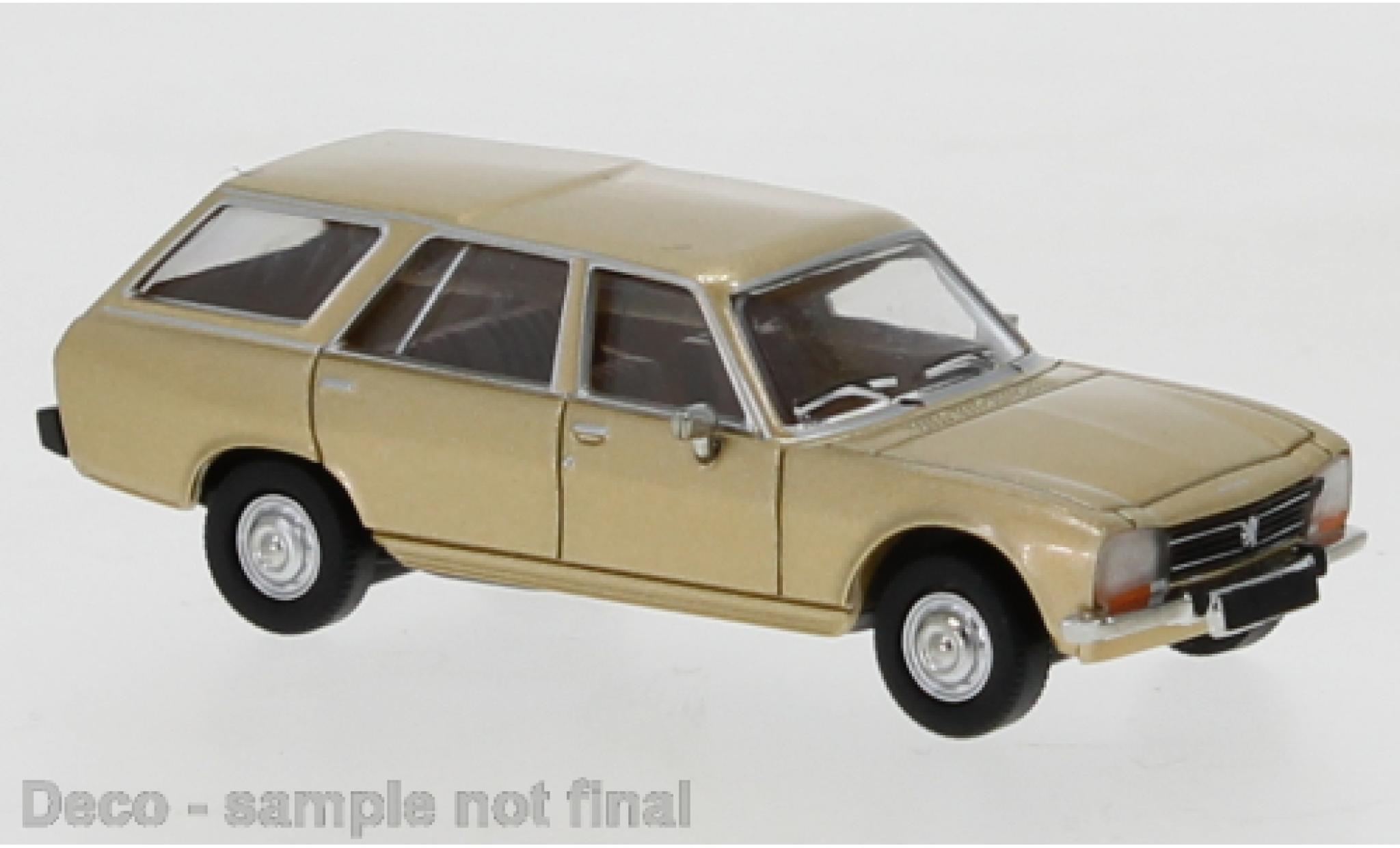 Peugeot 504 1/87 PCX87 Stationwagen gold 1978 modelauto