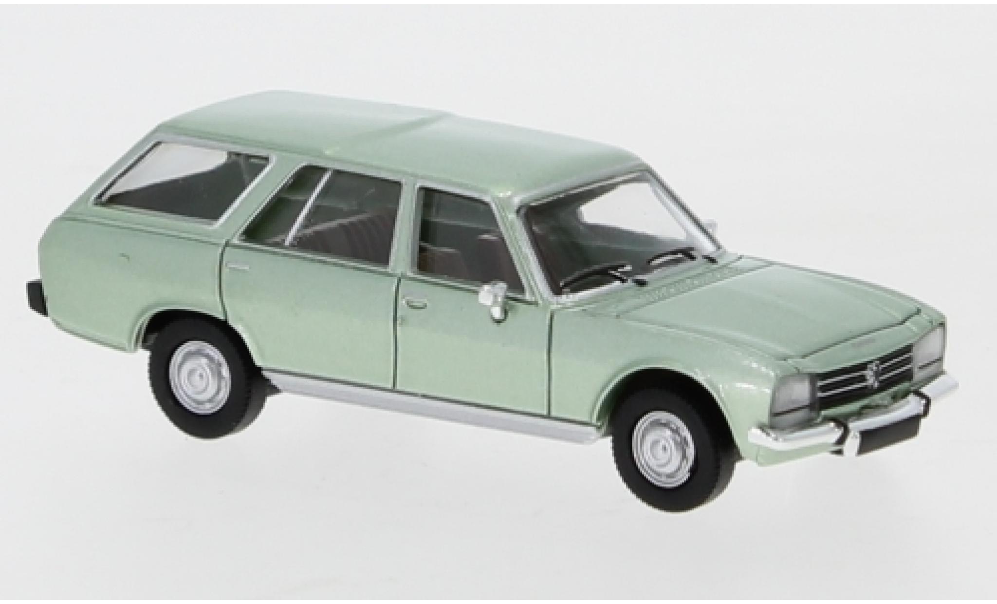 Peugeot 504 1/87 PCX87 Stationwagen metallic groen 1978 modelauto