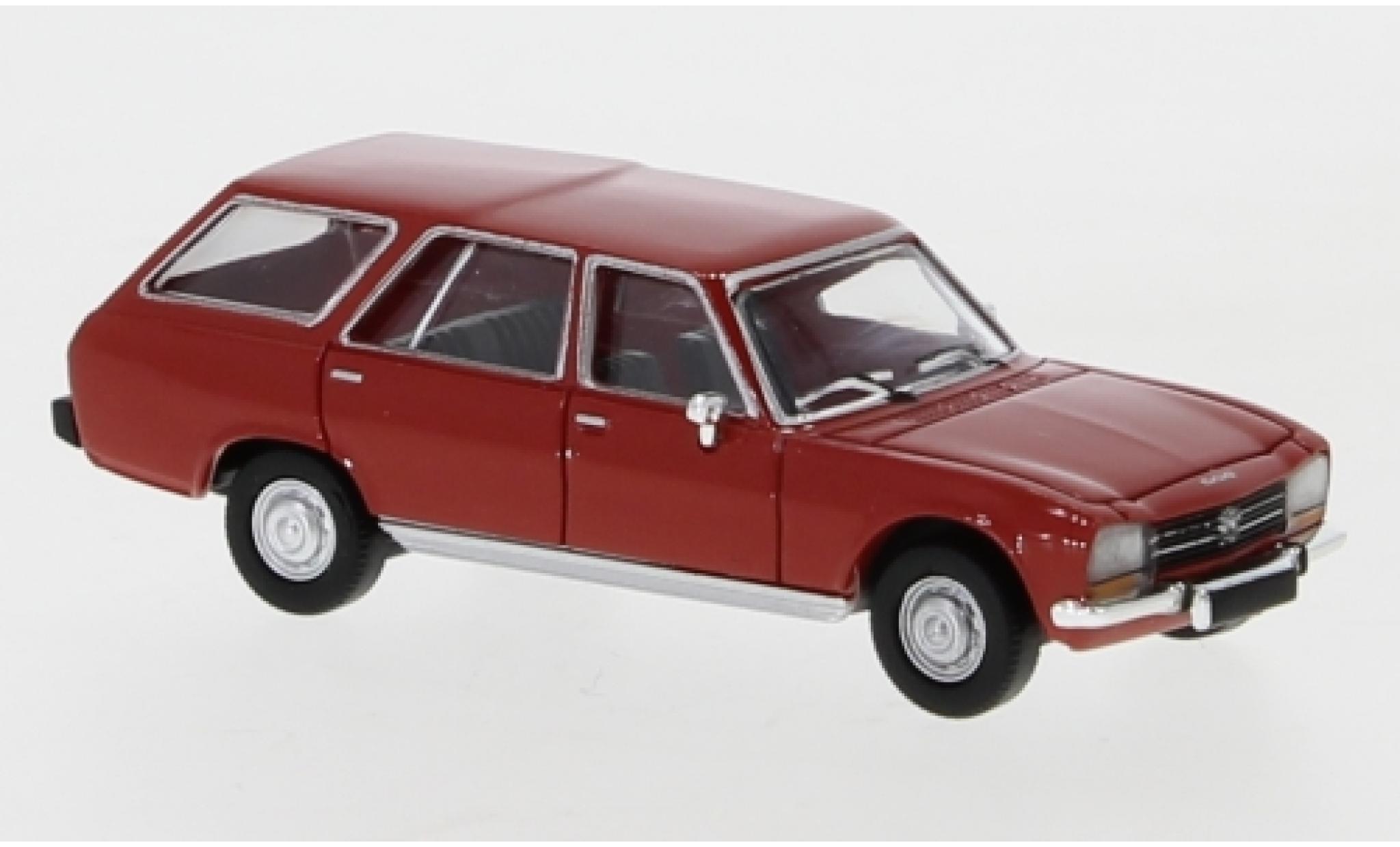 Peugeot 504 1/87 PCX87 Stationwagen rood 1978 modelauto