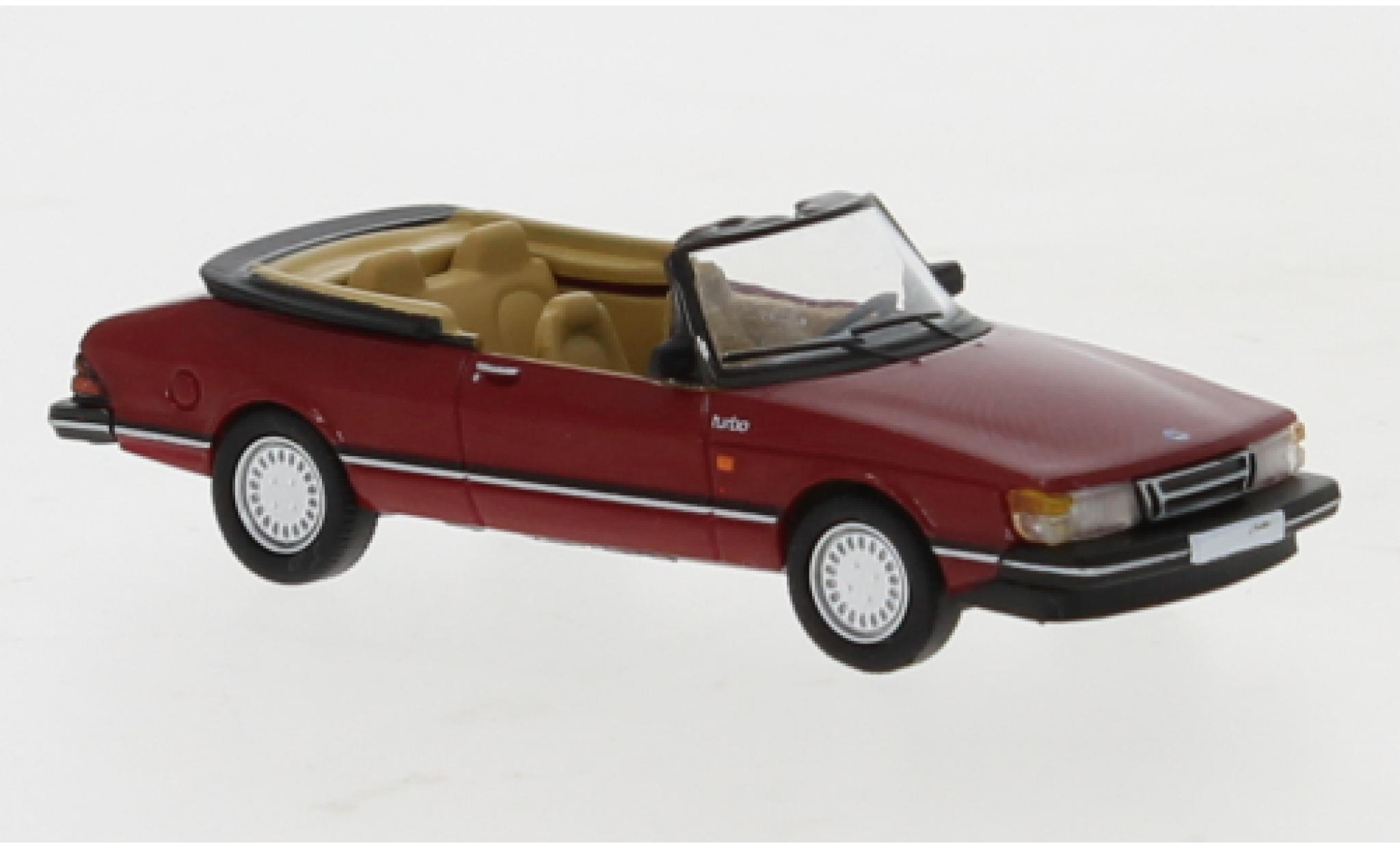 Saab 900 1/87 PCX87 Cabriolet rood 1986 modelauto