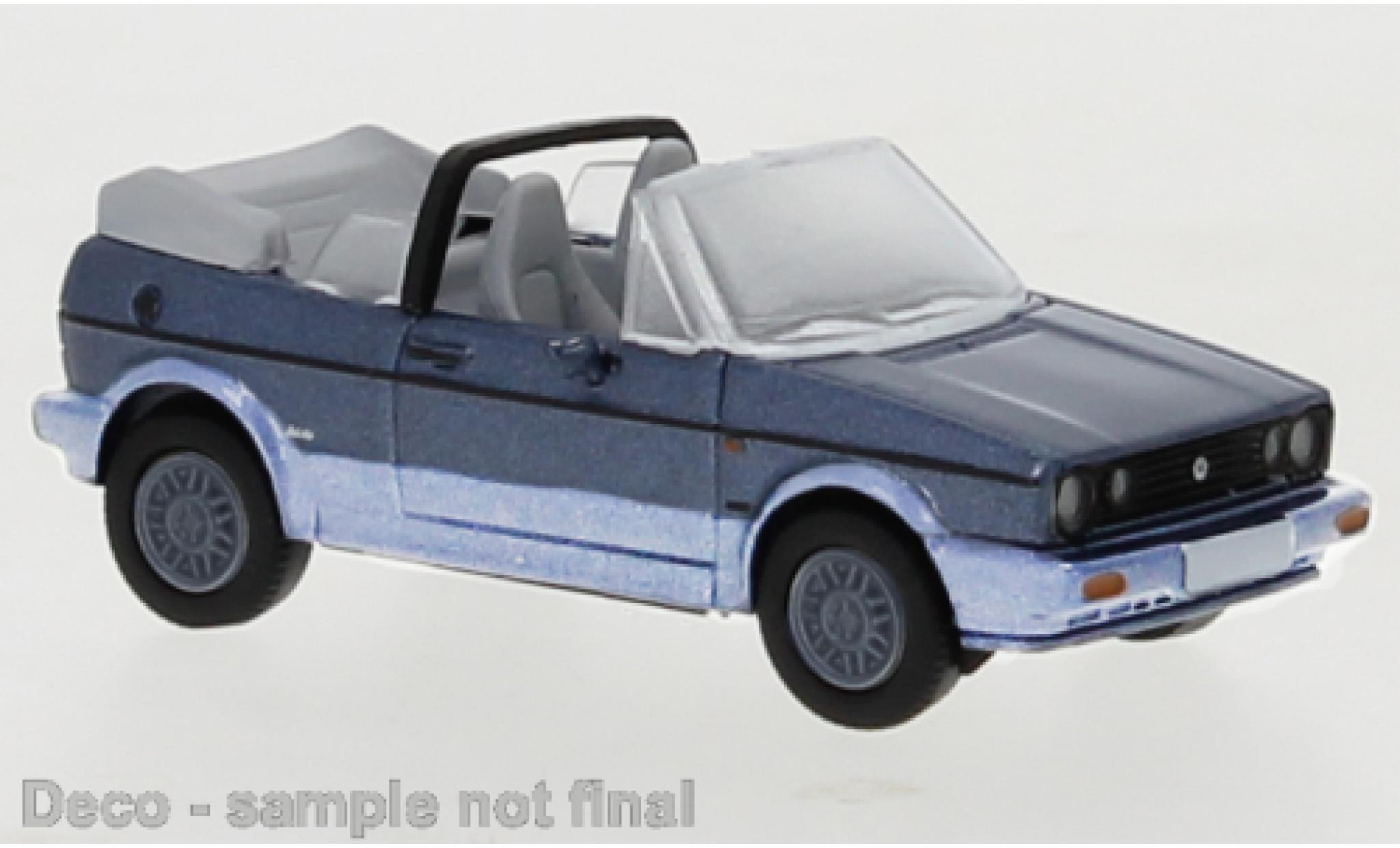 Volkswagen Golf 1/87 PCX87 I Cabriolet metallic blauw/grijs 1991 Bel-Air modelauto