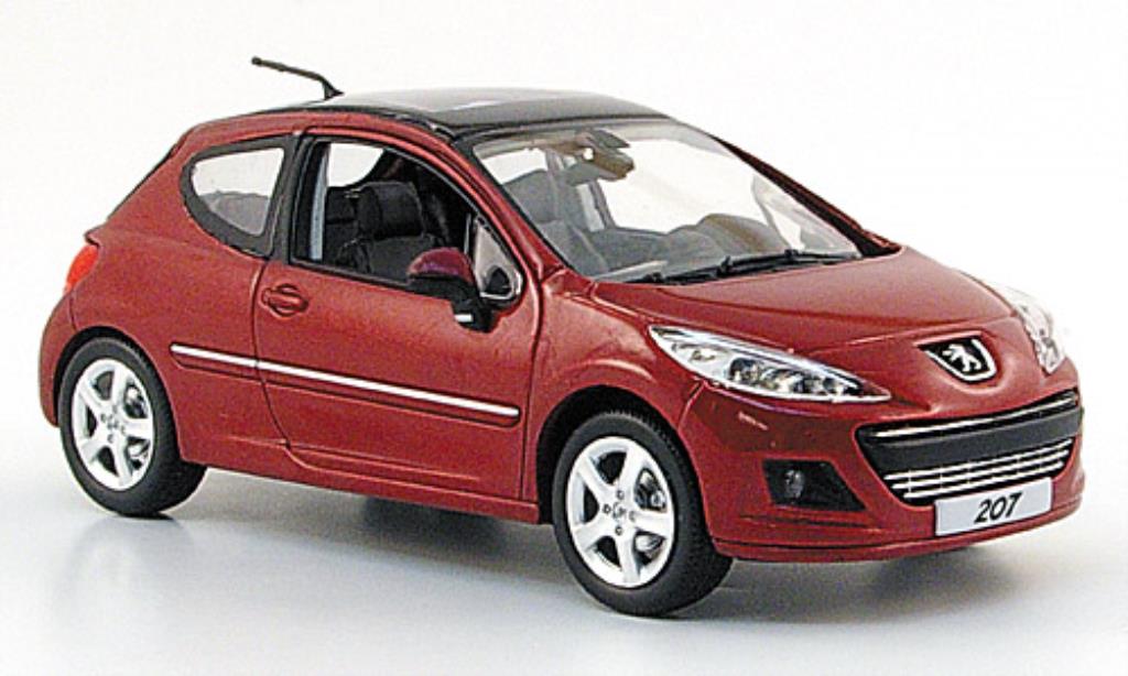 Peugeot 207 1/43 Norev Mi-Vie Sedan rood 2009 modelauto