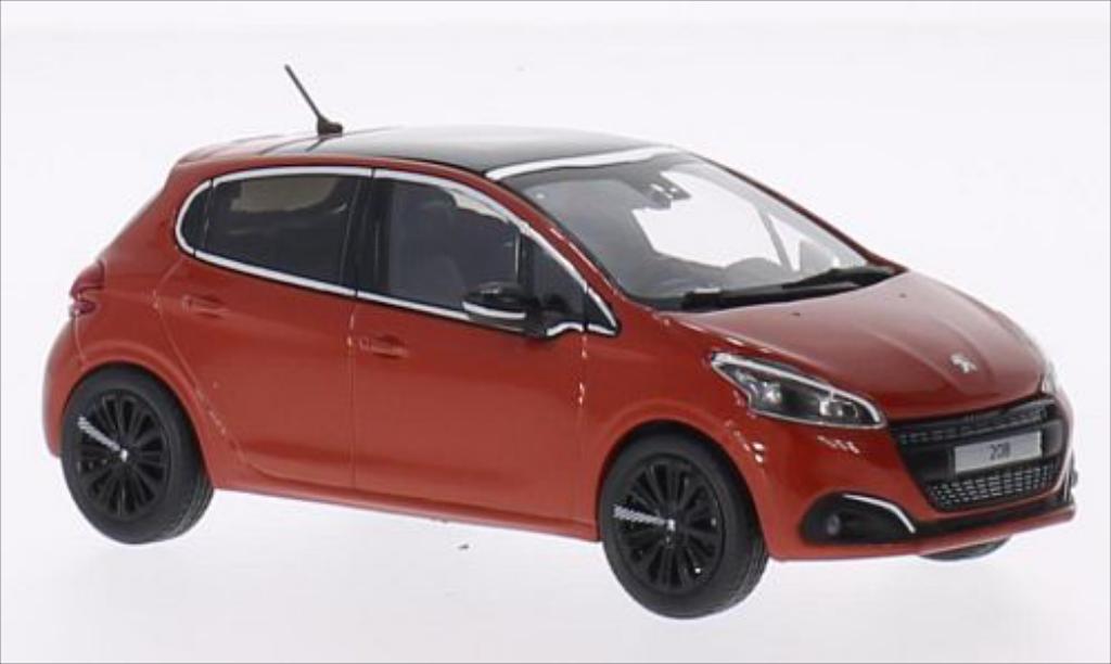 Peugeot 208 1/43 Norev oranje 2015 modelauto
