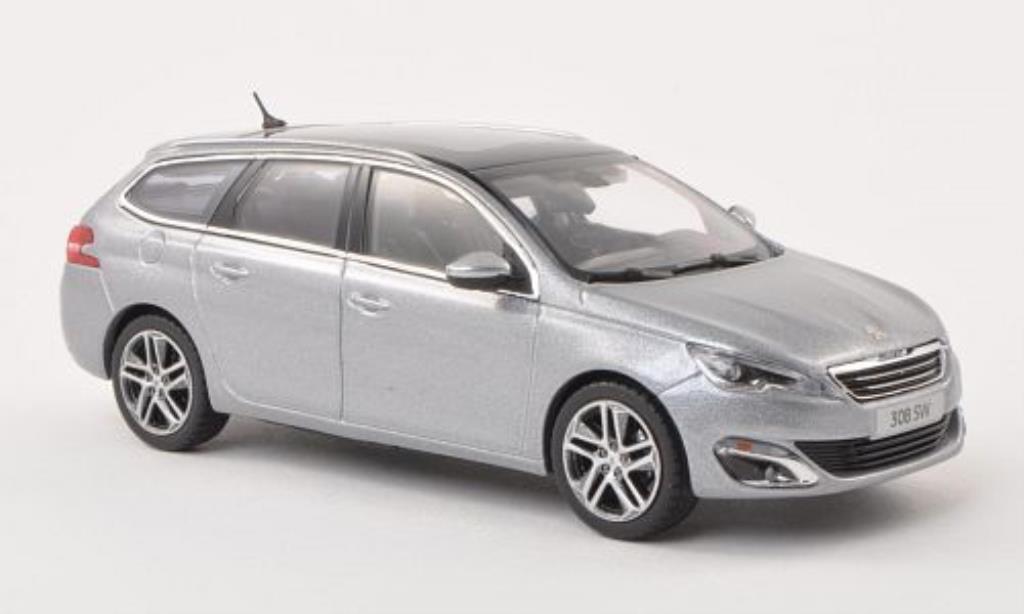 Peugeot 308 GT 1/43 Norev GT SW grijs 2014 modelauto