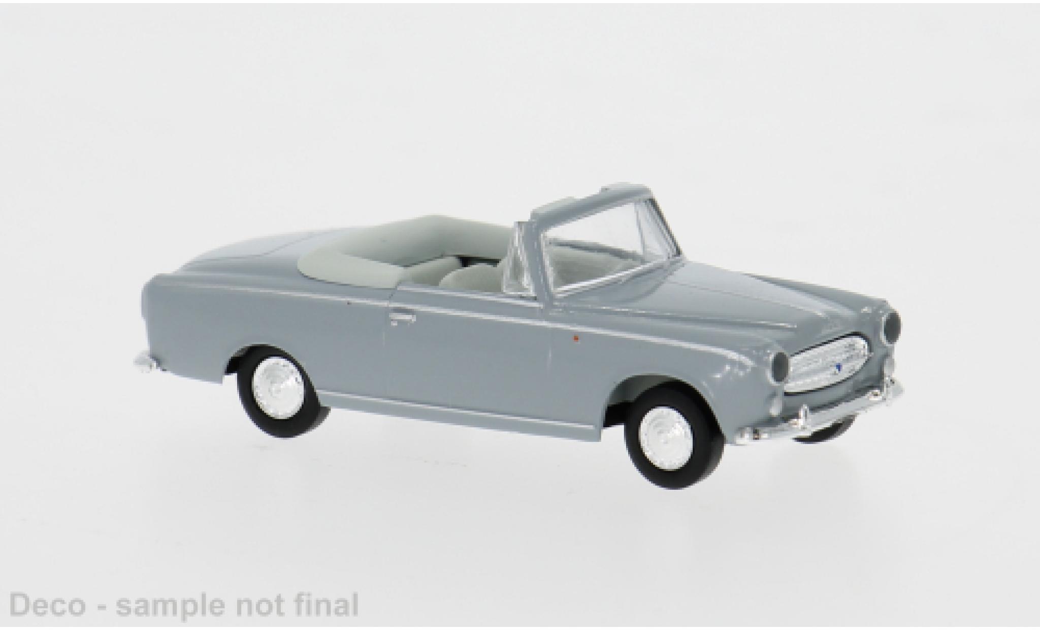 Peugeot 403 1/87 Brekina Cabriolet grijs 1956 1:87 Drummer modelauto