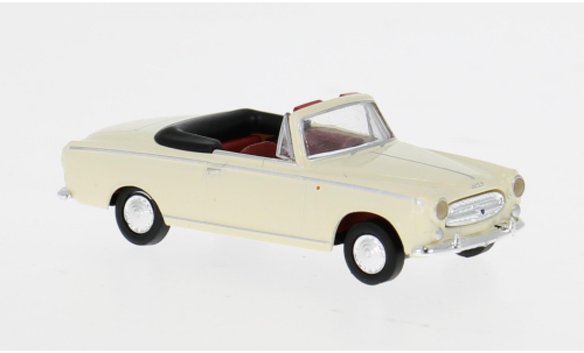 Peugeot 403 1/87 Brekina Cabriolet wit 1956 1:87 modelauto