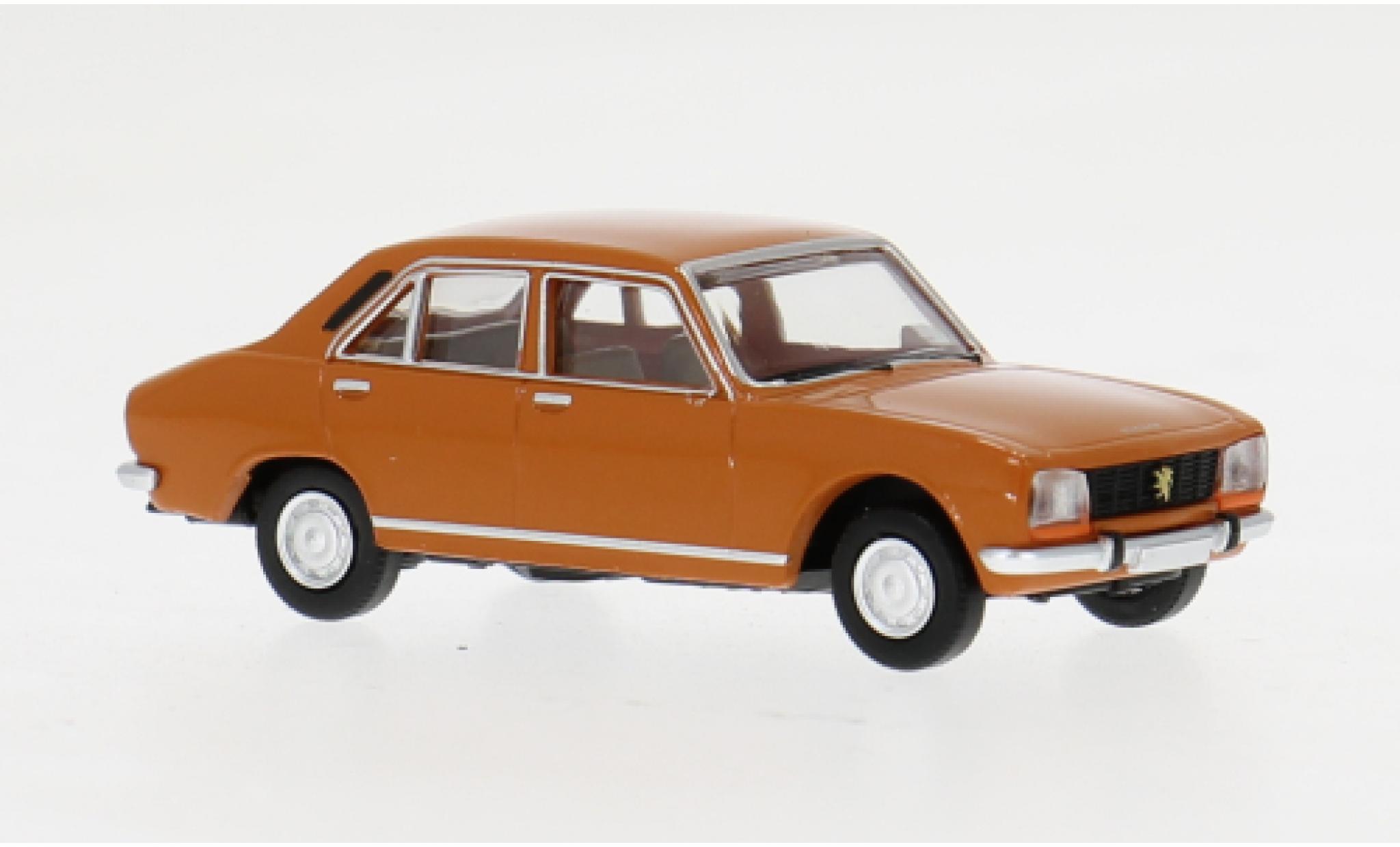 Peugeot 504 1/87 Brekina oranje 1968 1:87 modelauto