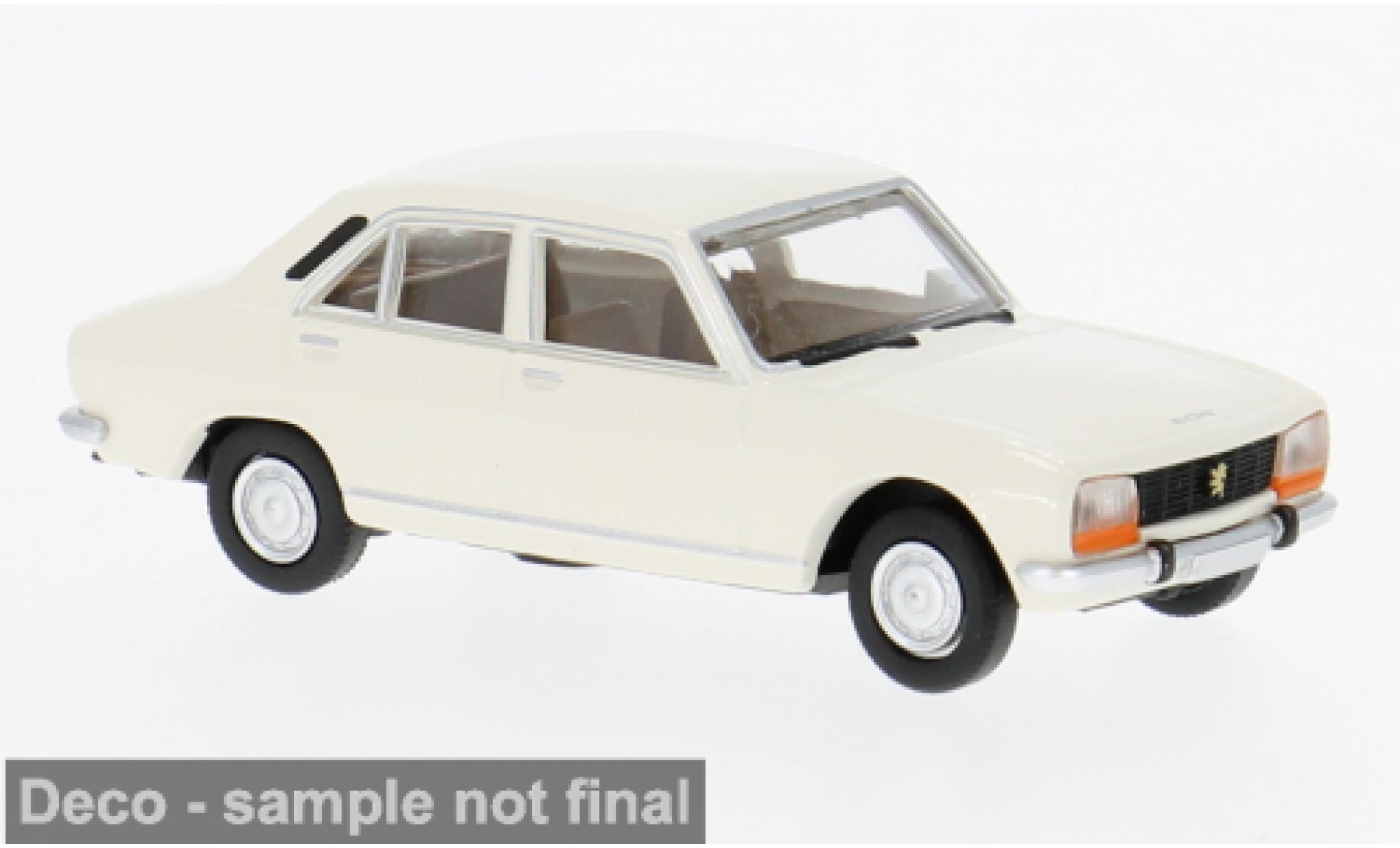 Peugeot 504 1/87 Brekina wit 1968 1:87 modelauto