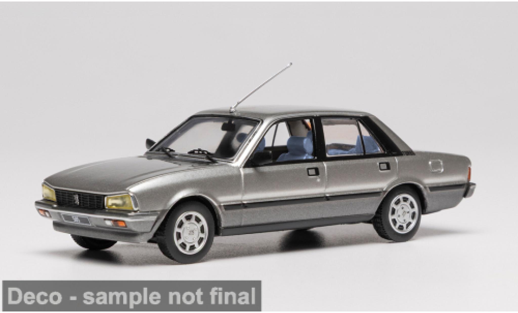 Peugeot 505 1/43 IXO Turbo grijs 1984 1:43 modelauto