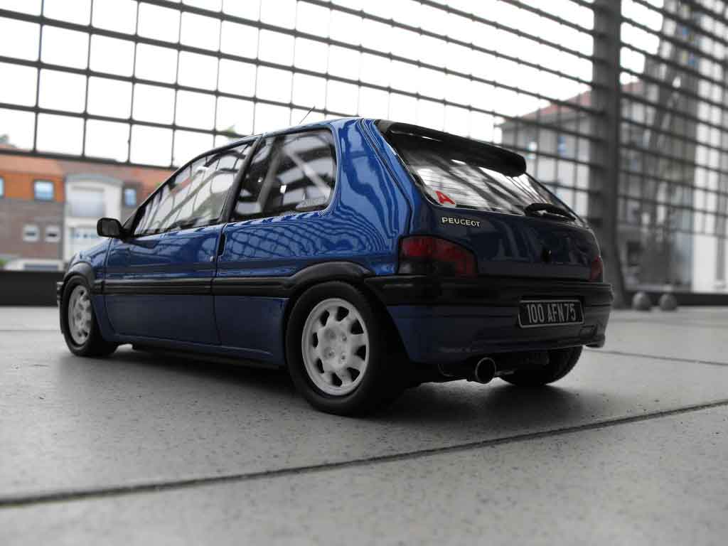 Peugeot 106 XSI 1/18 Ottomobile XSI phase 1 blauw jantes 205 gti 1993 modelauto