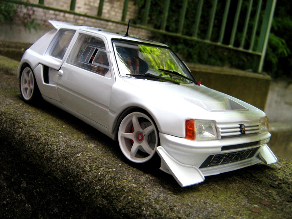 Peugeot 205 Turbo 16 preparee pour la course T16 1/18 Solido