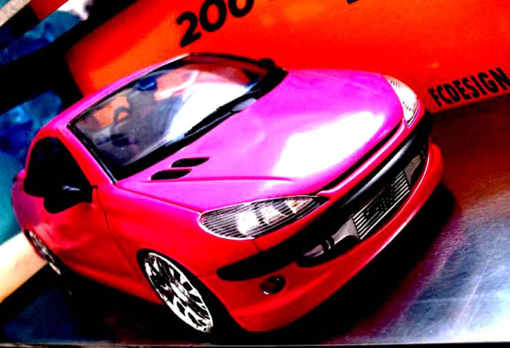 Peugeot 206 CC roze satine jantes bbs 1/18 Gate