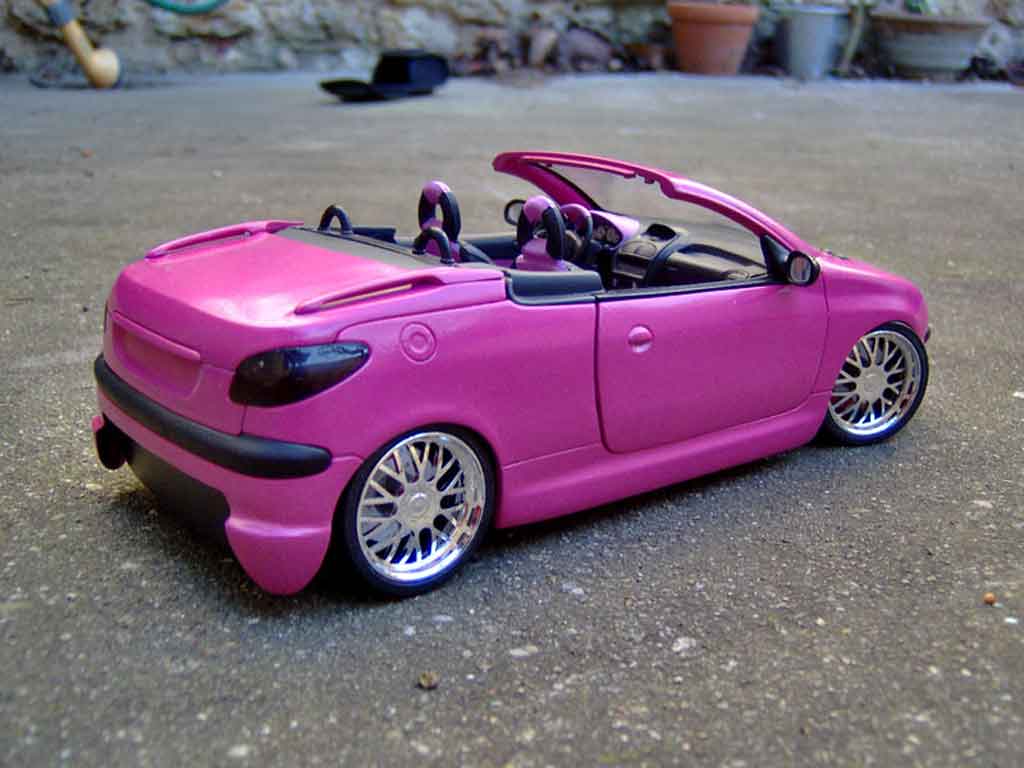 Peugeot 206 CC roze satine jantes bbs 1/18 Gate