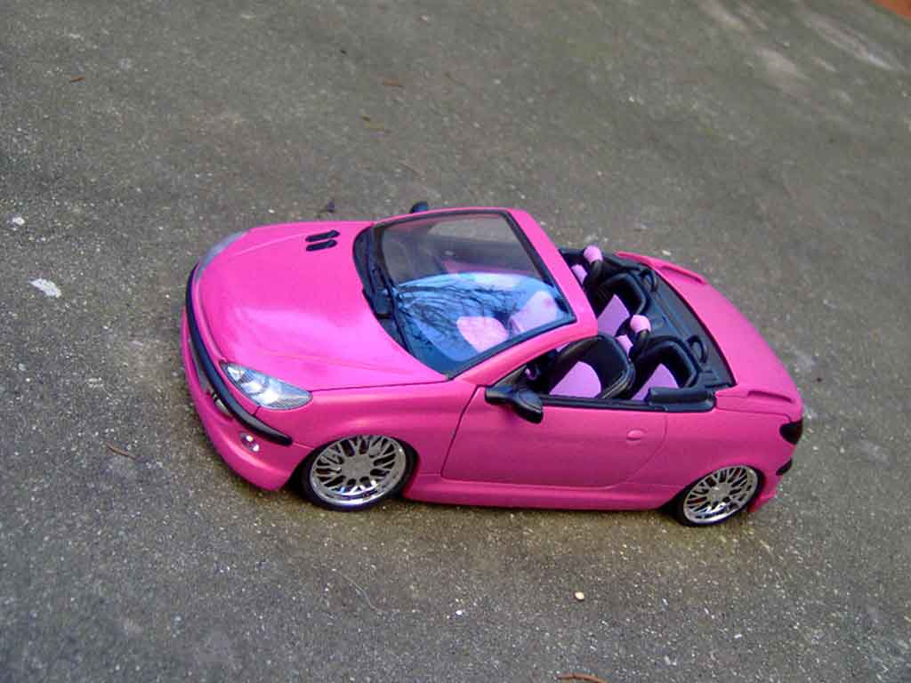Peugeot 206 CC roze satine jantes bbs 1/18 Gate