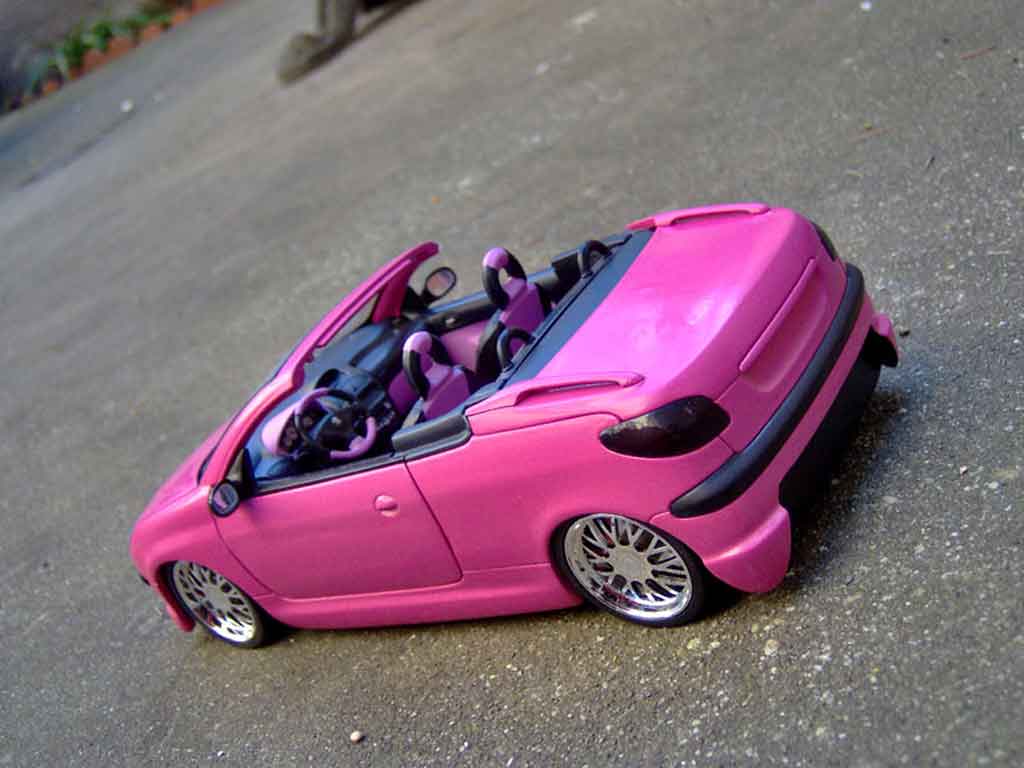 Peugeot 206 CC roze satine jantes bbs 1/18 Gate