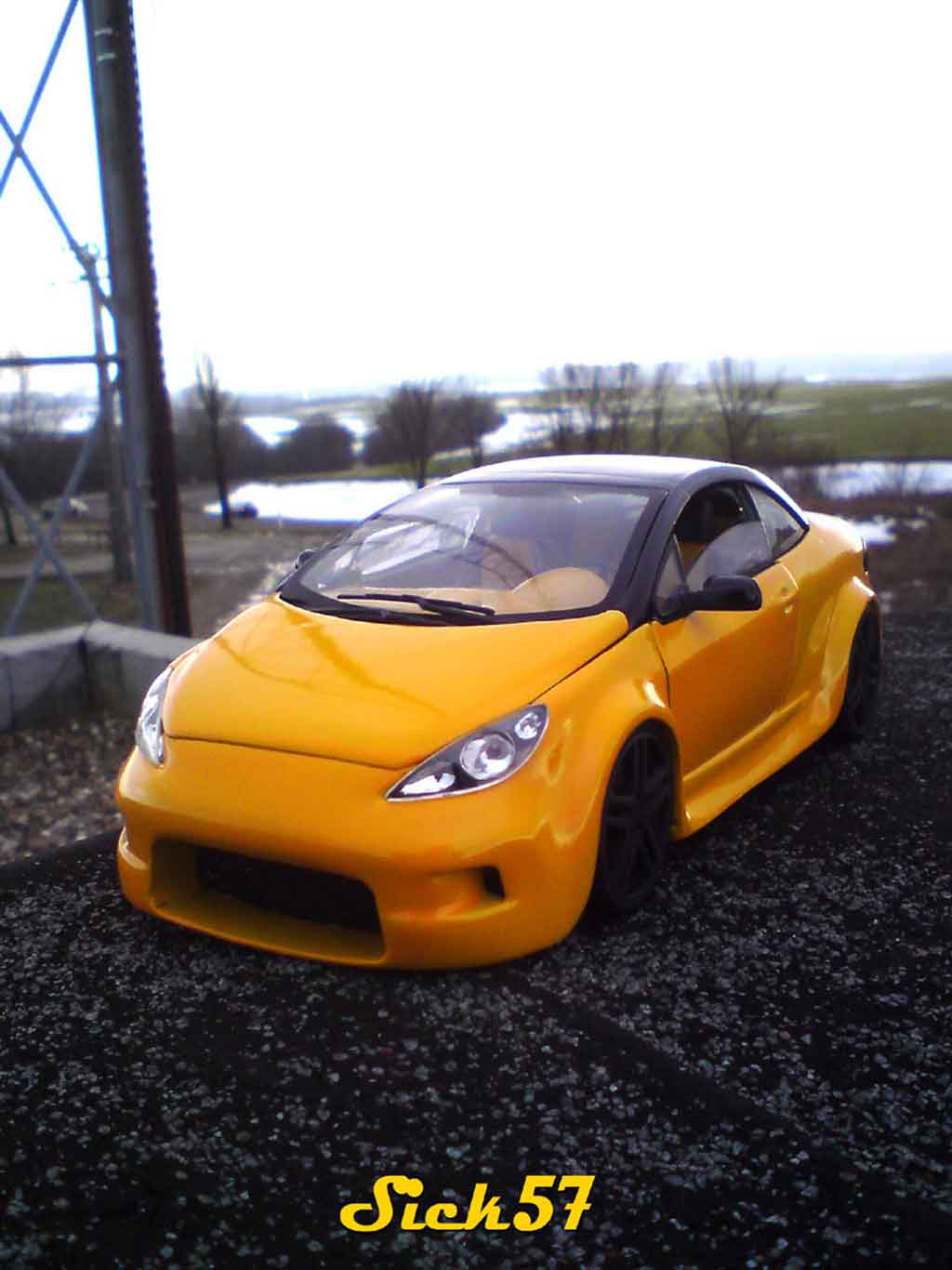 Peugeot 307 CC show car geel 1/18 Solido