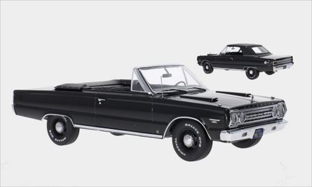 Plymouth Belvedere 1/18 Greenlight GTX Cabriolet zwart 1967 modelauto