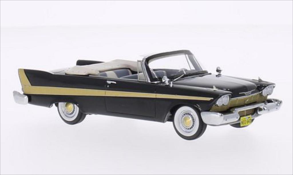 Plymouth Fury 1/43 Neo Cabriolet zwart 1958 modelauto