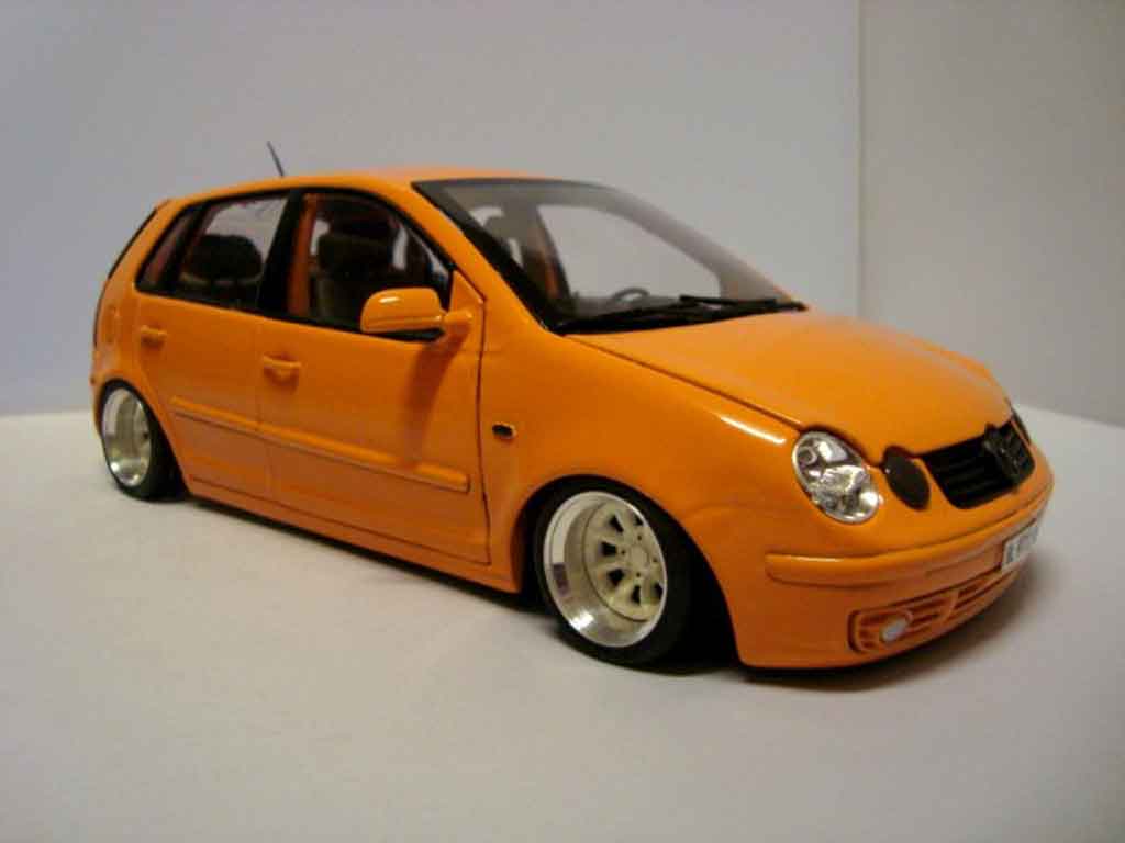 Volkswagen Polo 1/18 Anson 9n oranje jantes 13 pouces modelauto
