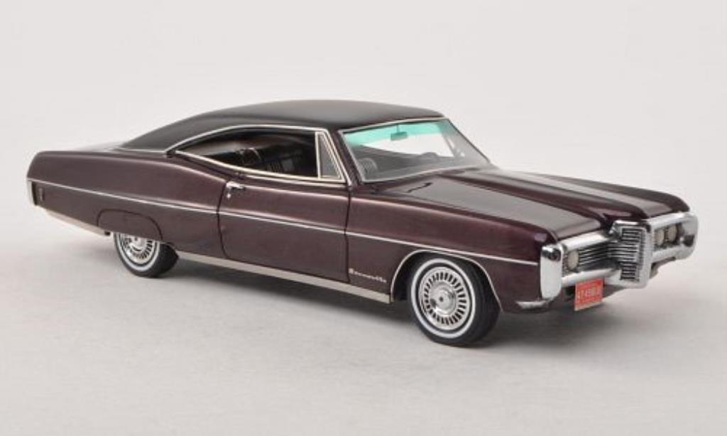 Pontiac Bonneville 1/43 Neo Hardtop Coupe rood/matt-zwart 1968 modelauto