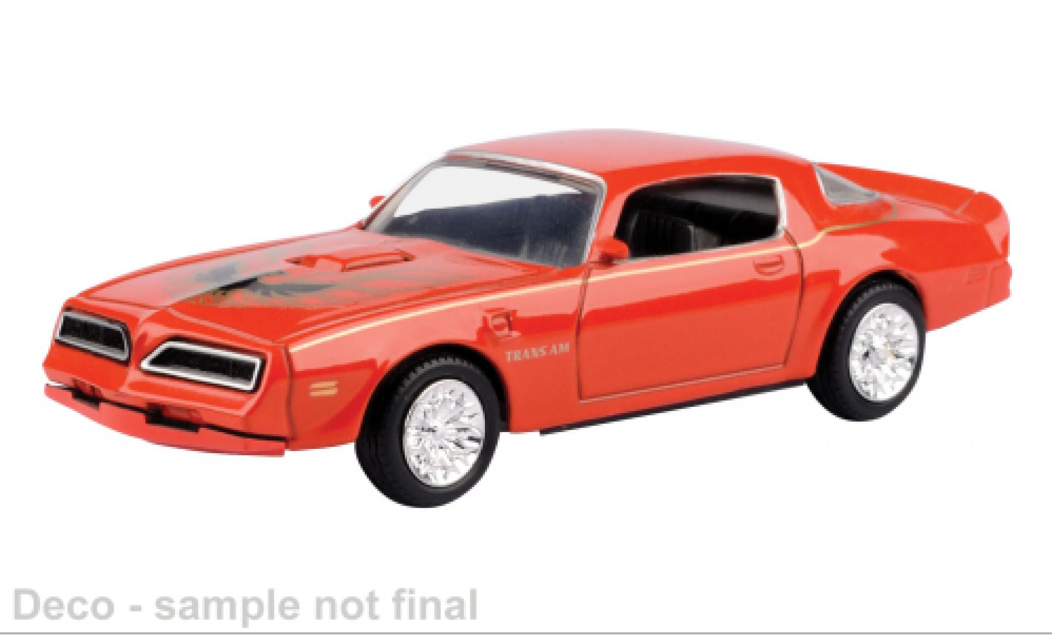 Pontiac Firebird 1/43 Motormax Trans Am rood 1977 1:43 modelauto