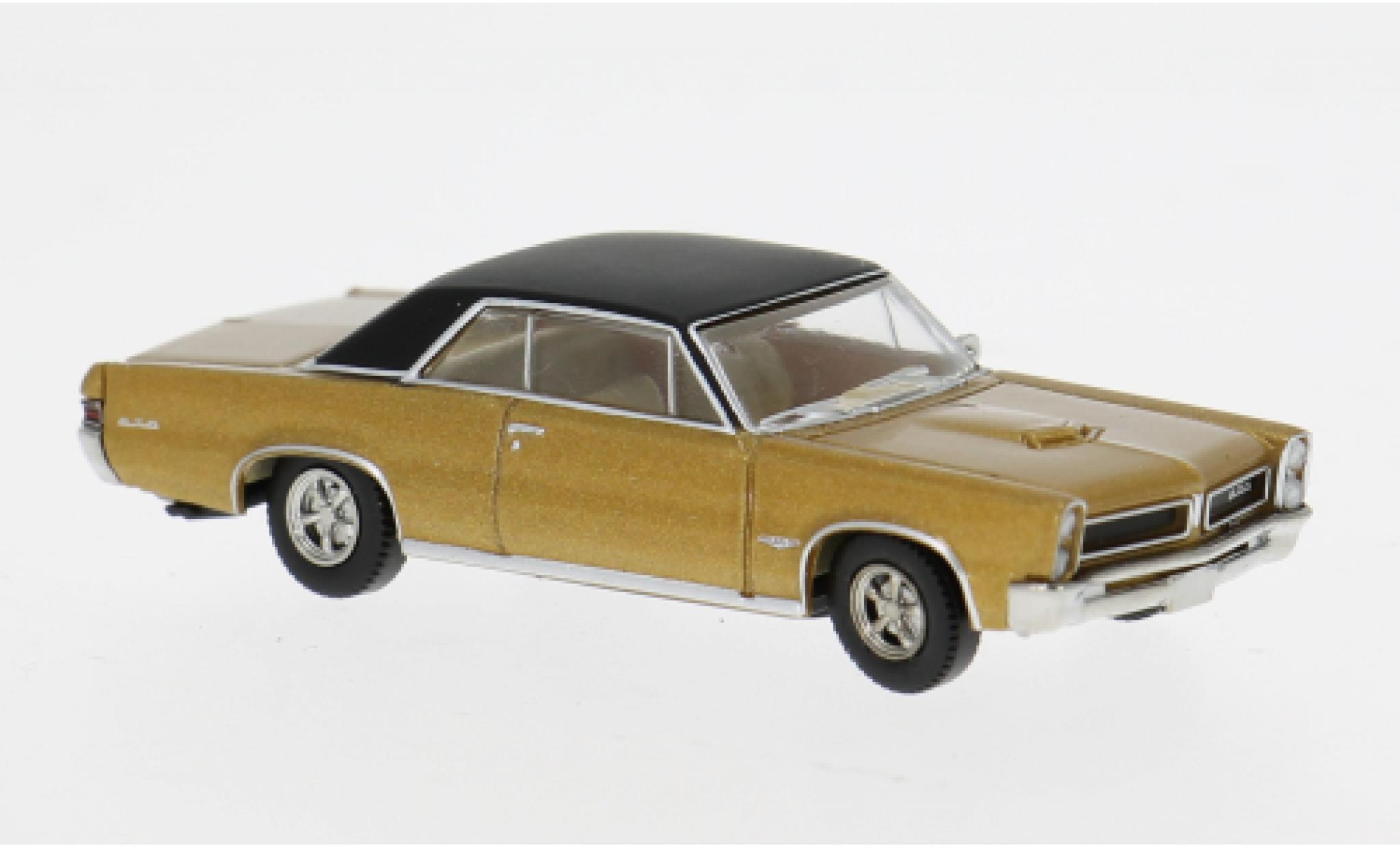 Pontiac GTO 1/87 Brekina Coupe gold/zwart 1965 1:87 modelauto