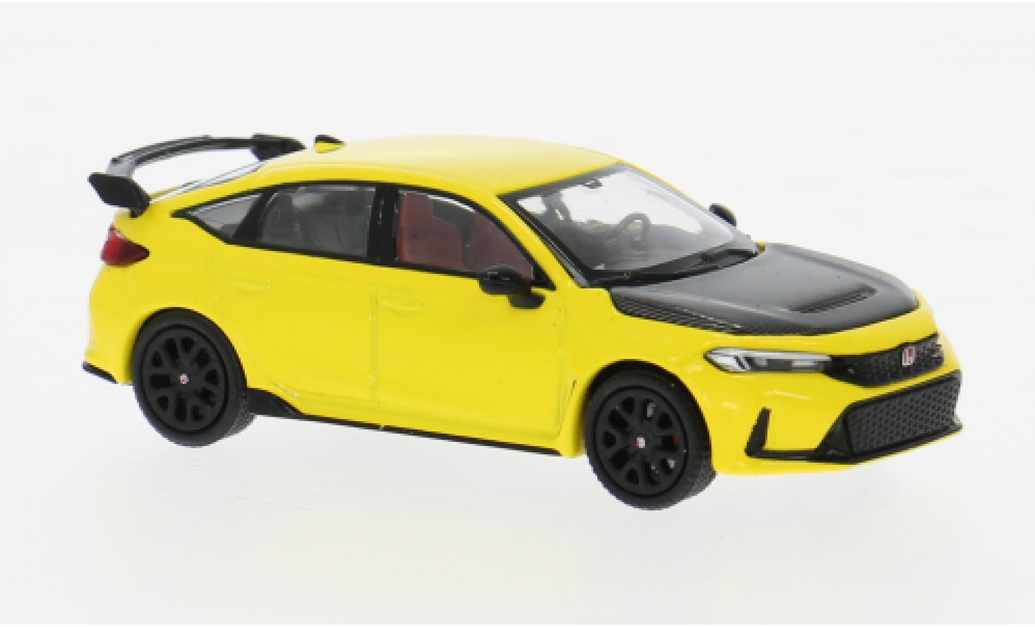 Honda Civic 1/64 Pop Race Type R FL5 geel 1:64 modelauto