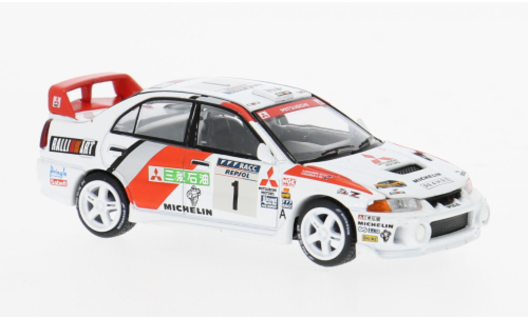 Mitsubishi Lancer 1/64 Pop Race Evo IV Rally Catalunya 1997 Ralliart #1 1:64 modelauto