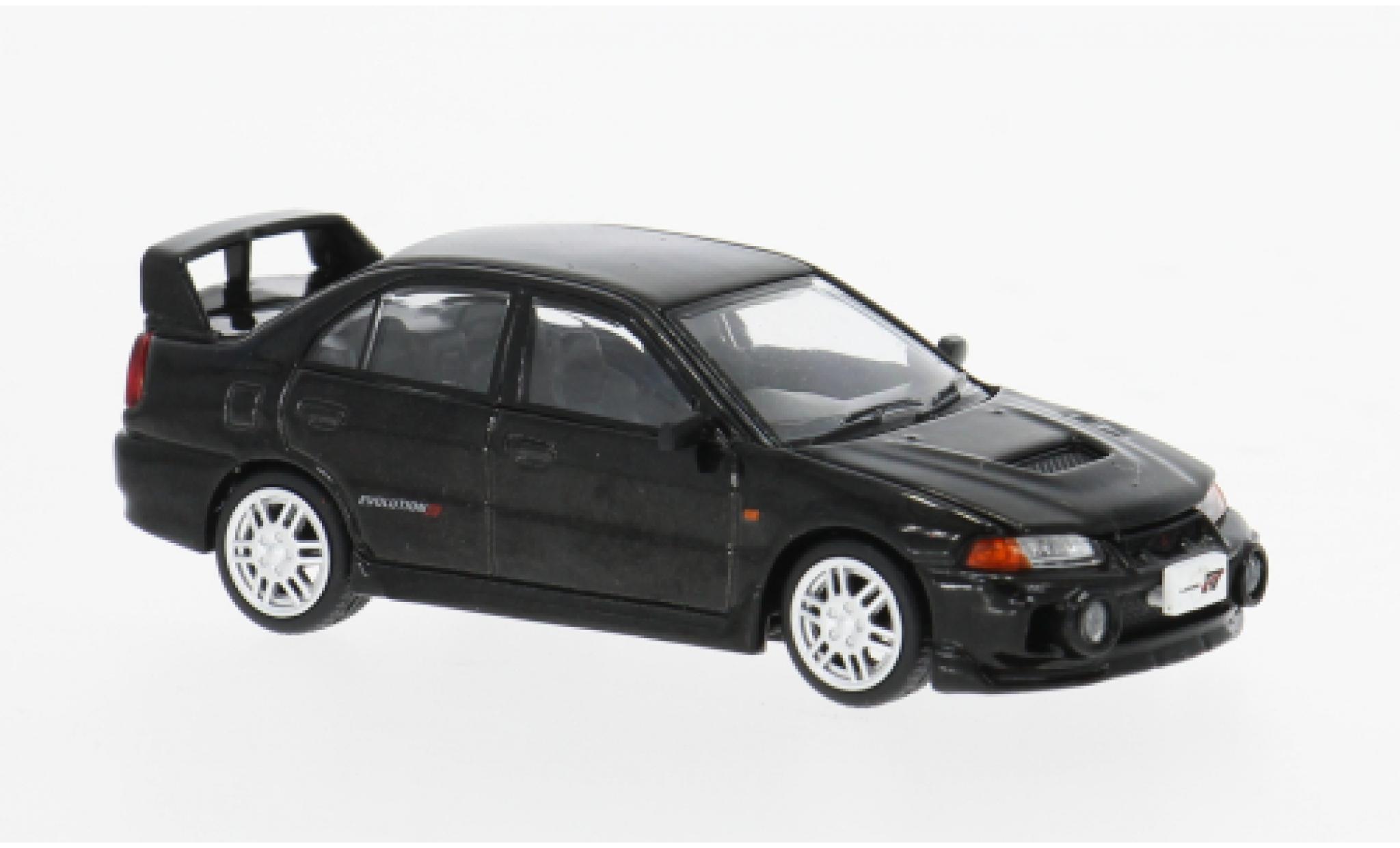 Mitsubishi Lancer 1/64 Pop Race Evo IV zwart 1:64 modelauto