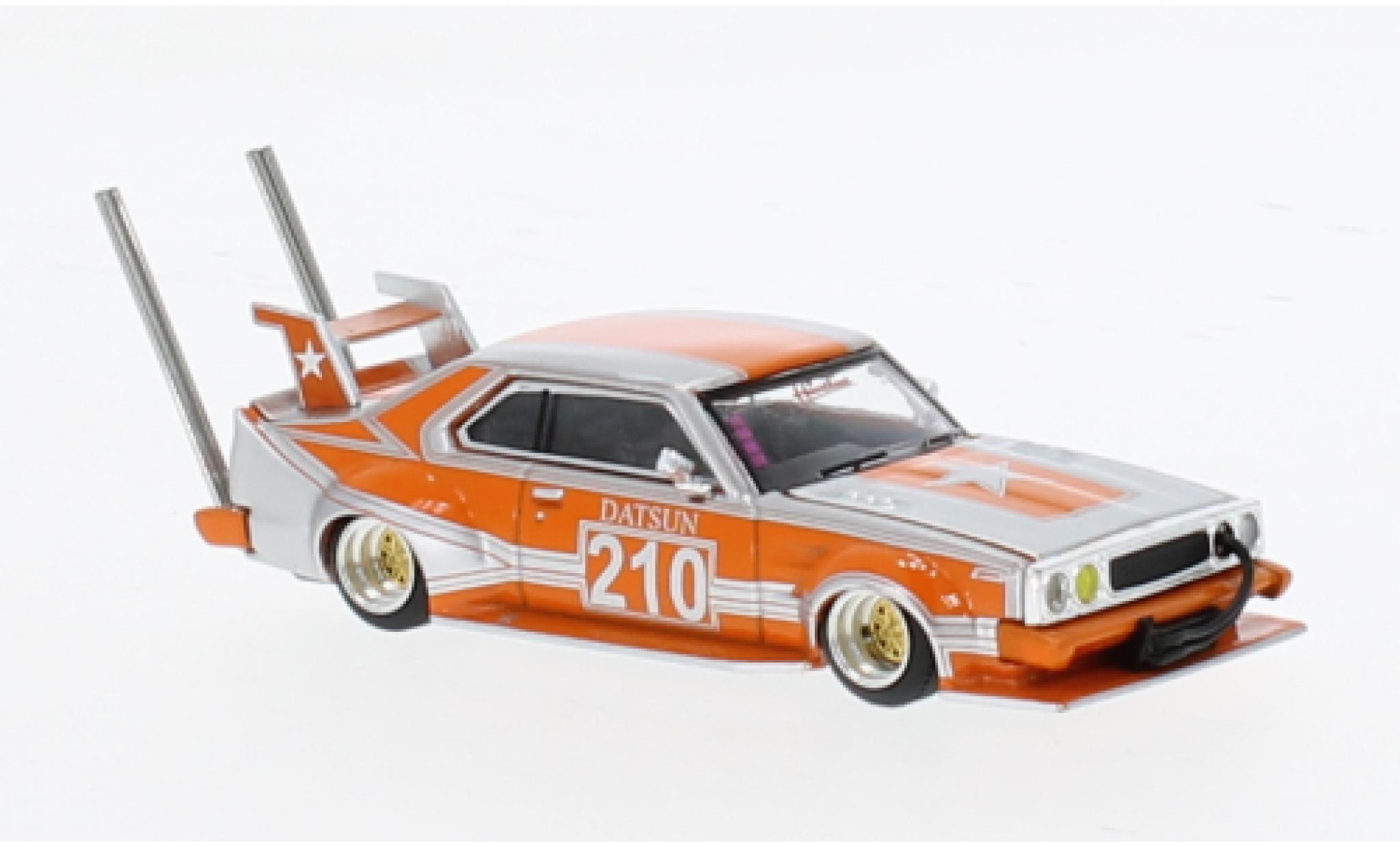 Nissan Skyline 1/64 Pop Race (C210) Bosozoku Style oranje/grijs 1:64 modelauto