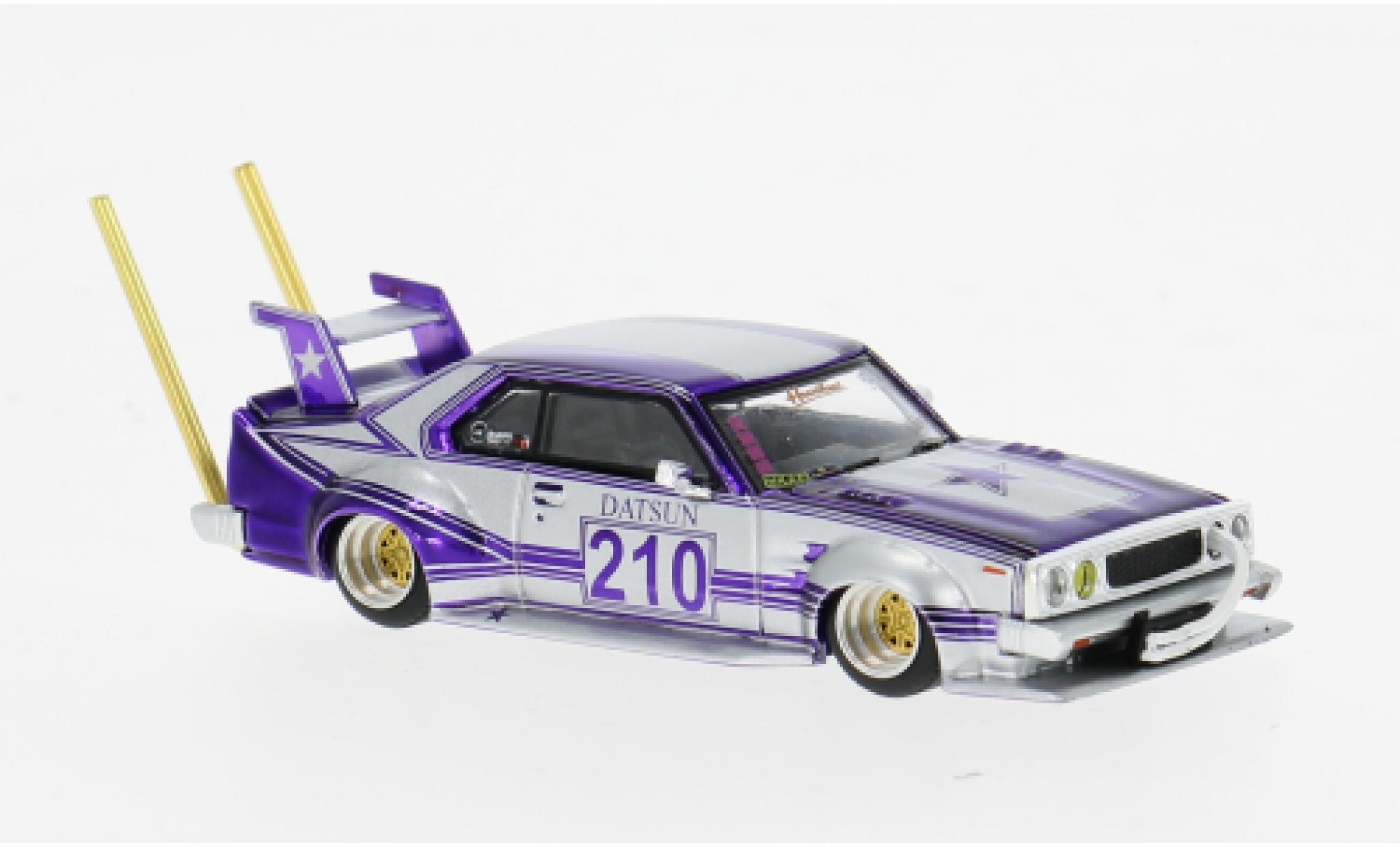Nissan Skyline 1/64 Pop Race C210 paars/grijs 1:64 modelauto