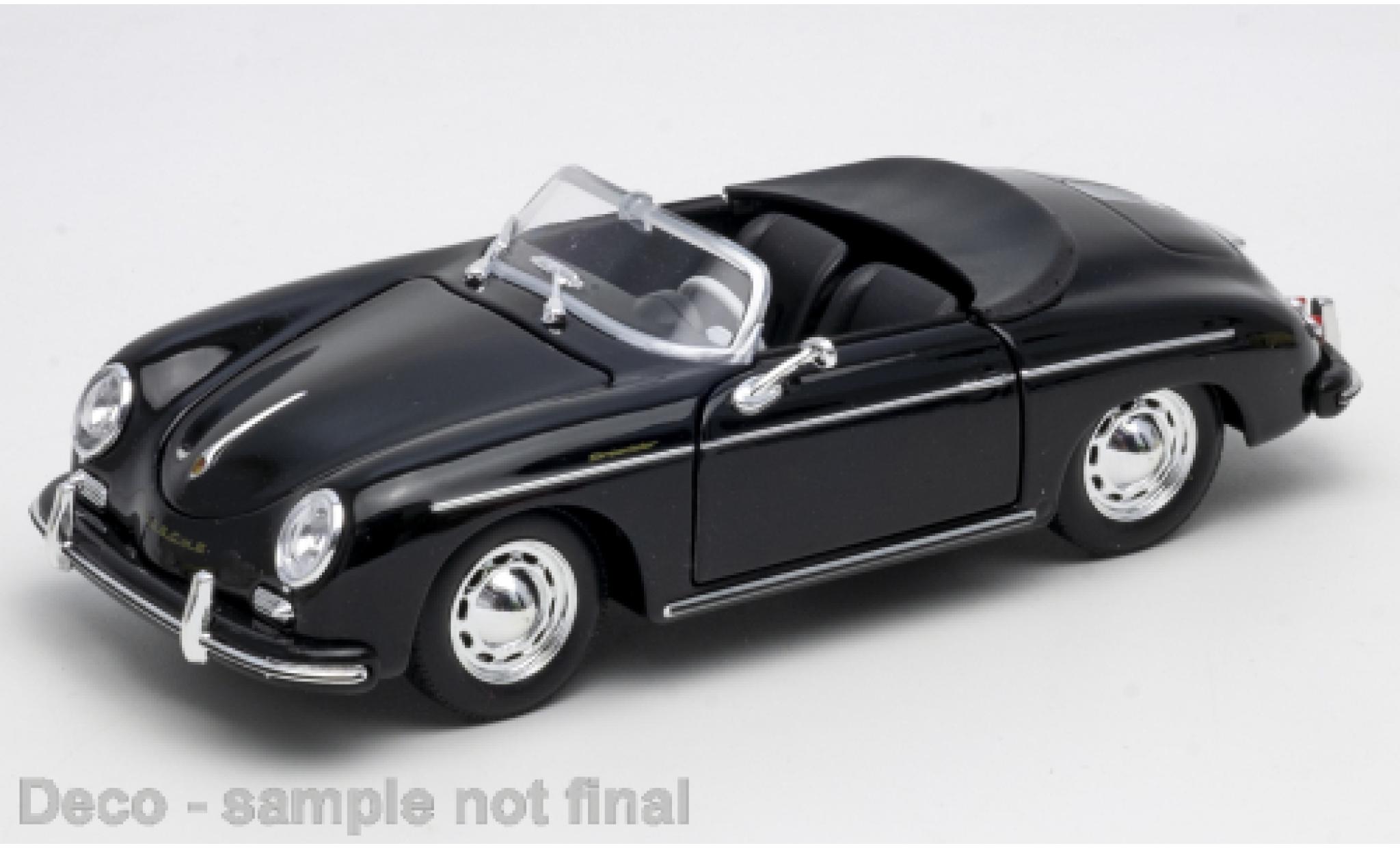Porsche 356 1/24 Welly A Speedster zwart 1:24 modelauto