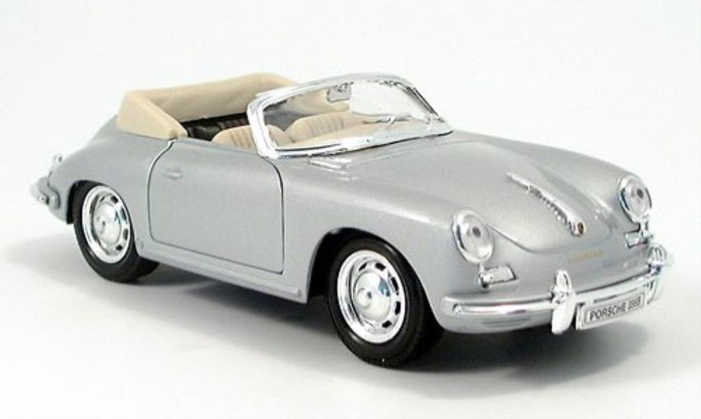 Porsche 356 B 1/24 Welly B Cabriolet grijs modelauto