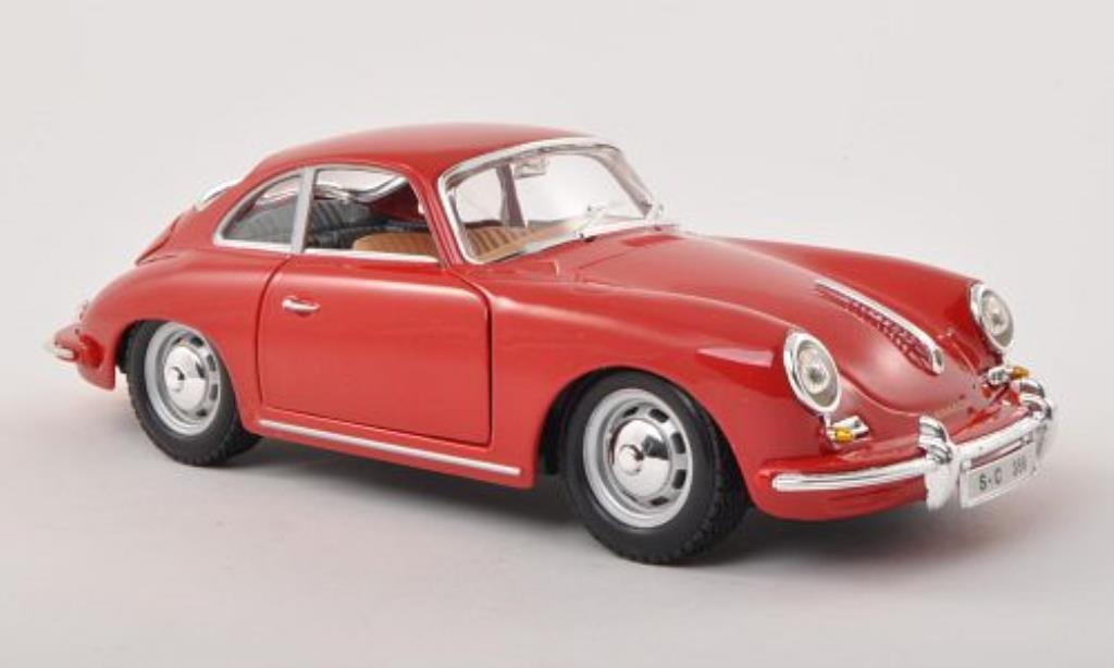 Porsche 356 B 1/24 Burago B rood 1961 modelauto