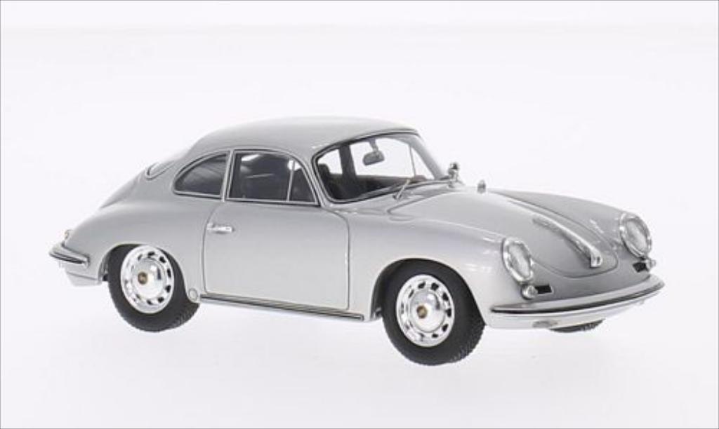 Porsche 356 1/43 Spark Carrera 2 grijs 1963 modelauto