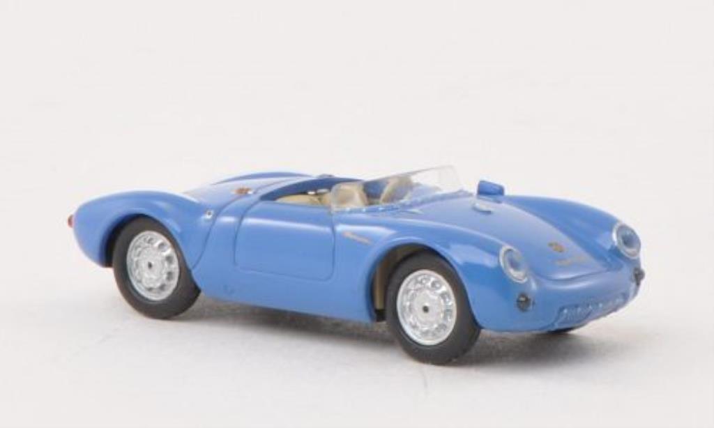 Porsche 550 1/87 Busch Spyder blauw/wit 1953 modelauto