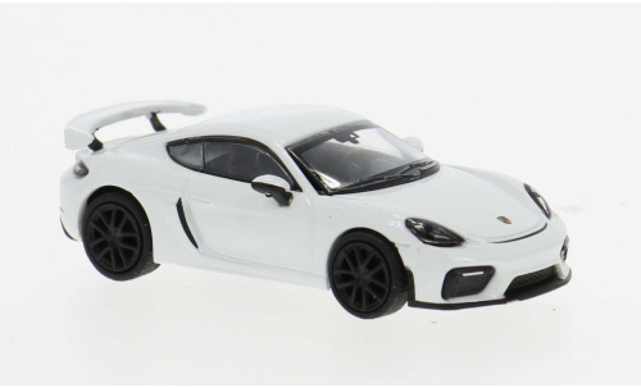 Porsche Cayman GT4 1/87 Minichamps 718 (981) wit 2019 1:87 modelauto
